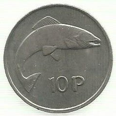 Irlanda - 10 Pence 1980 (Km# 23)