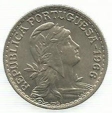 Portugal - 1$00 1966 (Km# 578)
