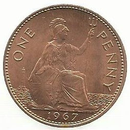 Inglaterra - 1 Penny 1967 (Km# 897)