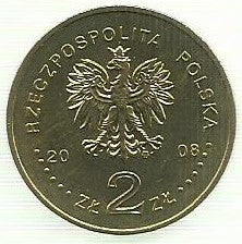 Polonia - 2 Zlote 2008 (Km# 634) Zbigniew Herbert