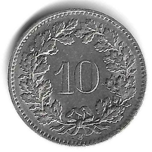 Suiça - 10 Rappen 1979 (Km# 27)