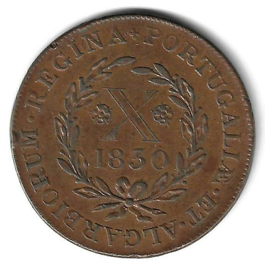Portugal - X Reis 1830 (Km# 6)