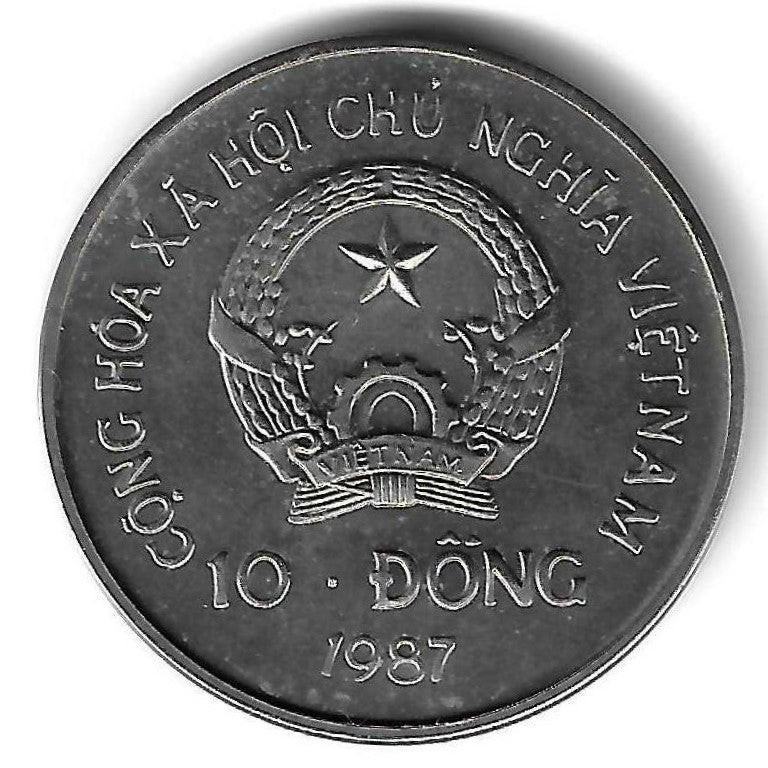 Vietname - 10 Dong 1987 (Km# 28) Orangotango