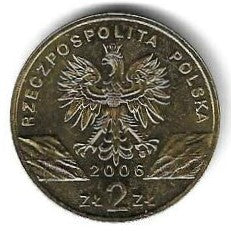 Polonia - 2 Zlote 2006 (Km# 534) Marmota