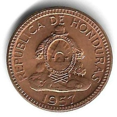 Honduras - 1 Centavo Lempira 1957 (Km# 77)