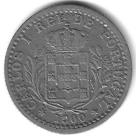 Portugal - 100 Reis 1900 (Km# 546)