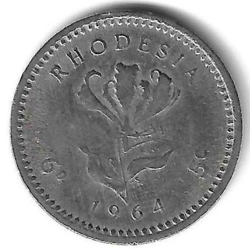 Rodesia - 5 Centimos 1964 (Km#1)