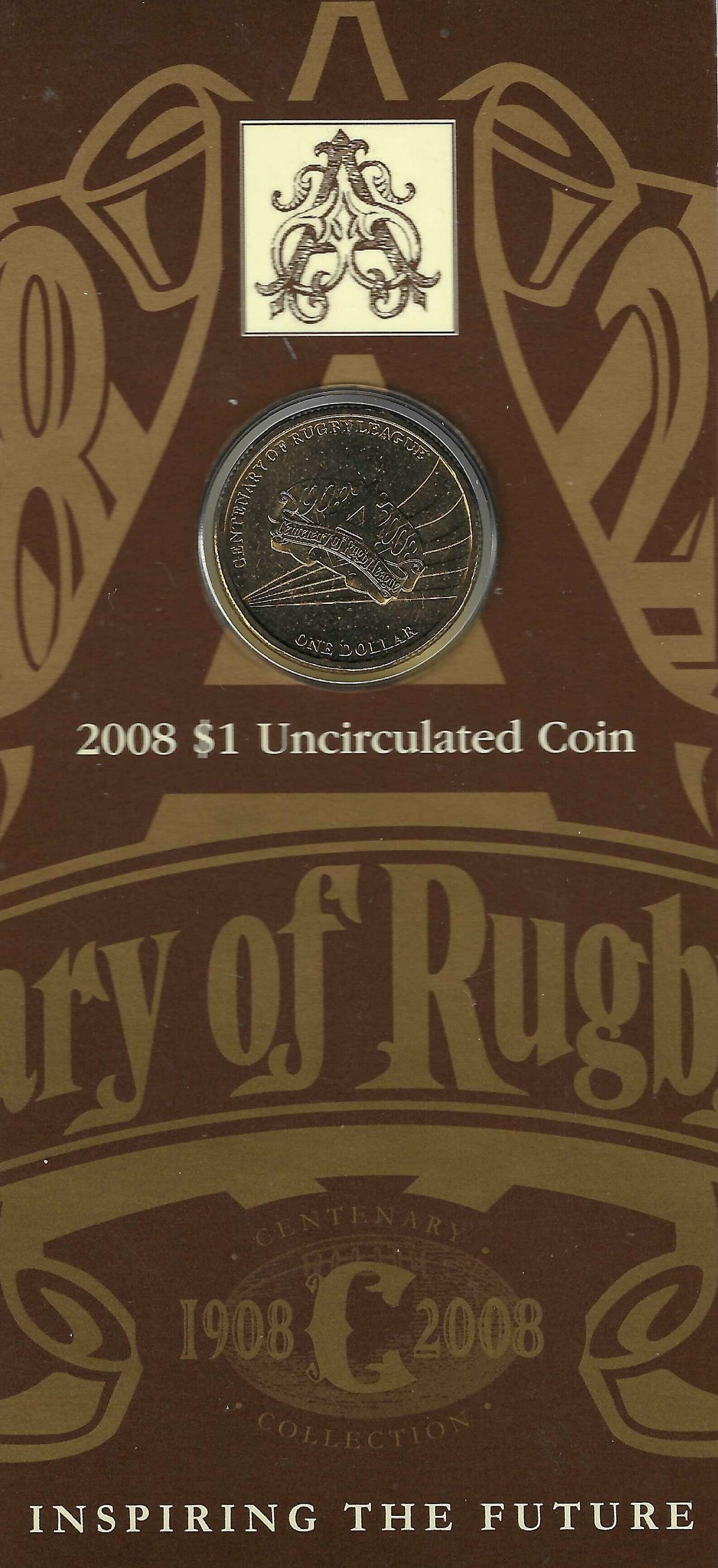 Australia - 1 Dolar 2008 (Km# 1052) 100º Anivº Liga Rugby