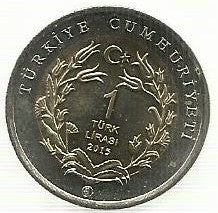 Turquia - 1 Lira 2015 (Km# Novo) Cabra