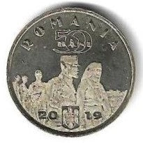 Roménia - 50 Bani 2019 (Km# ..) Rainha Maria