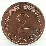 Alemanha - 2 Pfennig 1971 (J)(Km# 106a)
