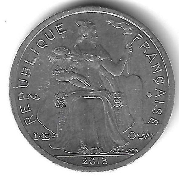 Nova Caledonia - 1 Franco 2013 (Km# 10)