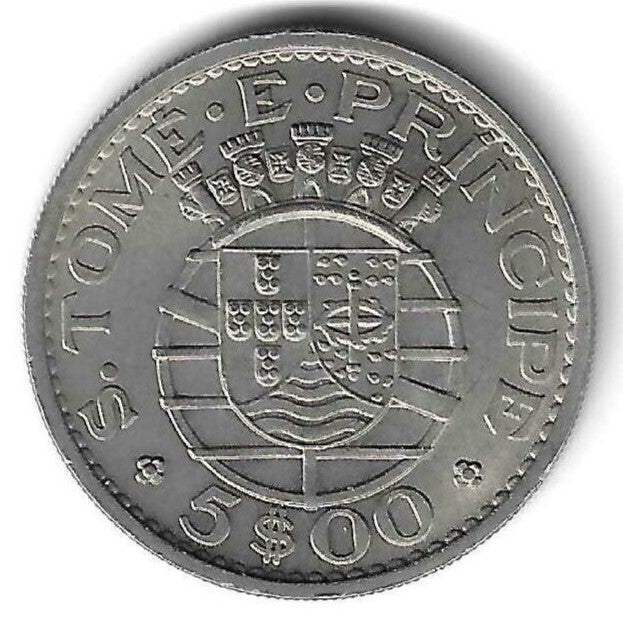 S.T.Principe - 5$00 1971 (Km# 22)