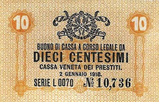 Italia - 10 Centesimos 1918 (# M2)