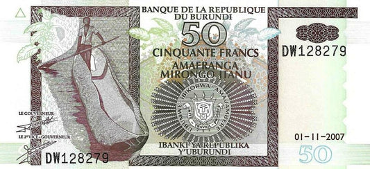 Burundi - 50 Francos 2007 (# 36g)