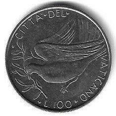Vaticano - 100 Liras 1973 (Km# 122)