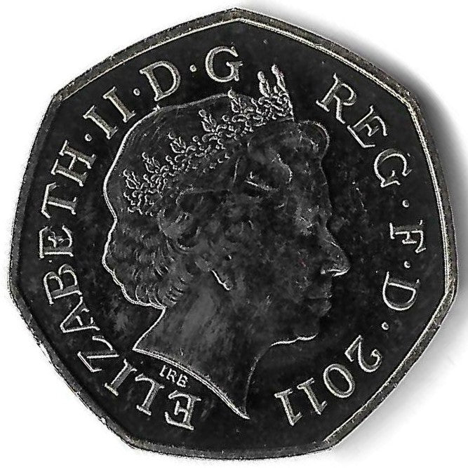 Inglaterra - 50 Pence 2011 (Km# 1174) Badminton