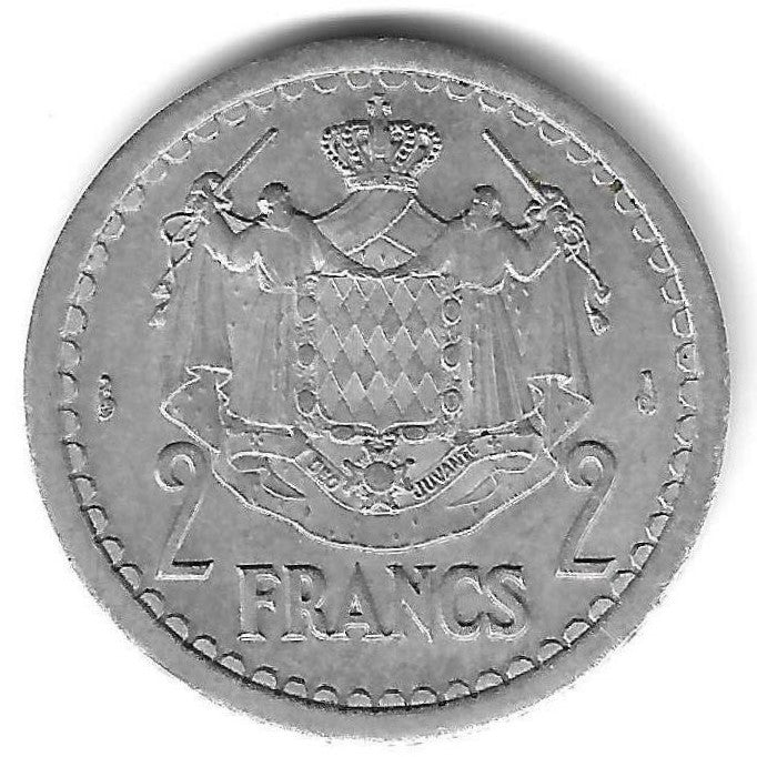 Monaco - 2 Francos 1943 (Km# 121)