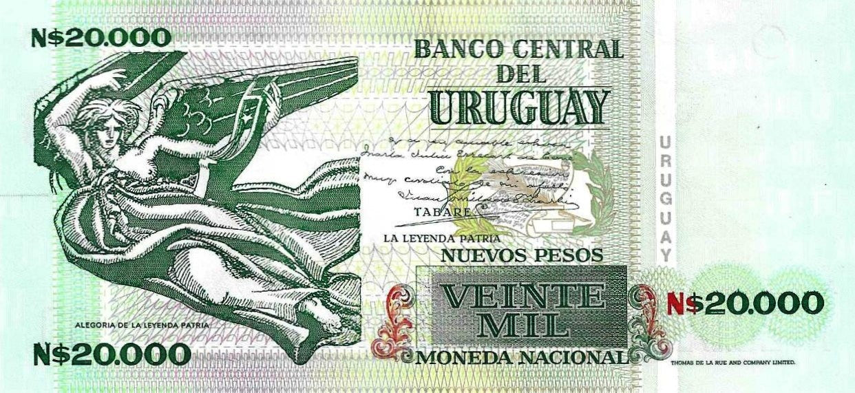 Uruguai - 20000 Novos Pesos 1991 (# 69b)
