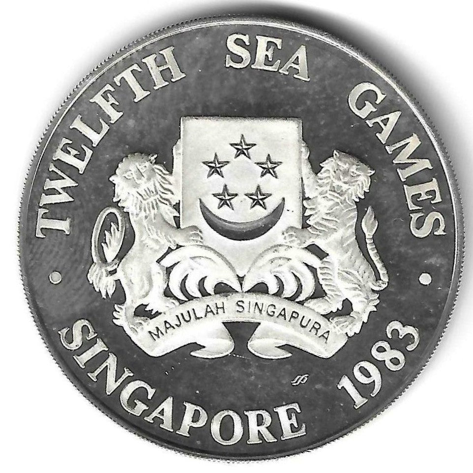 Singapura - 5 Dolares 1983 (Km# 25a) 12º Jogos Asiaticos