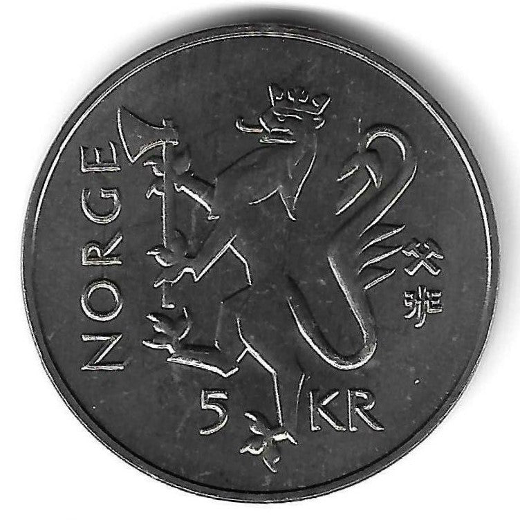 Noruega - 5 Kroner 1997 (Km# 461) Serviço postal