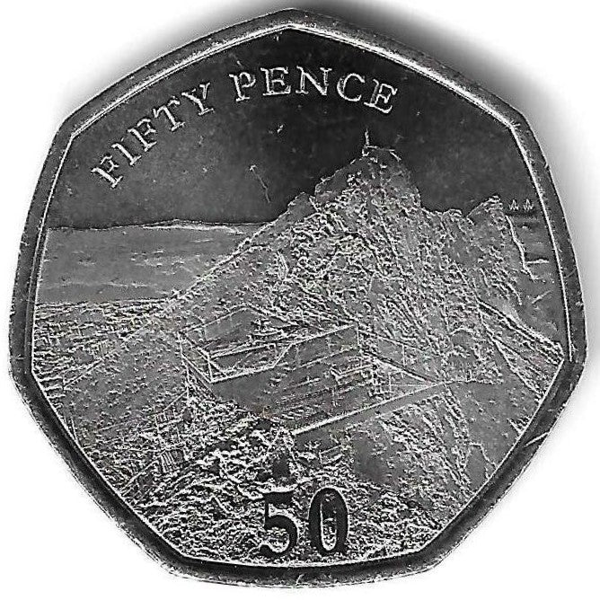 Gibraltar - 50 Pence 2020 (Km# 1713) Skywalk