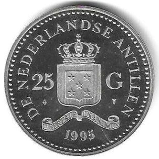 Antilhas Holandesas - 25 Gulden 1995 (Km# 41) Olimpiadas Atlanta