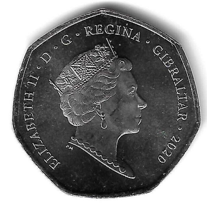 Gibraltar - 50 Pence 2020 (Km# 1713) Skywalk