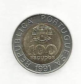 Portugal - 100$00 1991 (Km# 645.1)