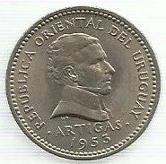 Uruguai - 10 Centesimos 1953 (Km# 35)