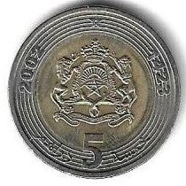 Marrocos - 5 Dirhams 2002 (Km# 109)