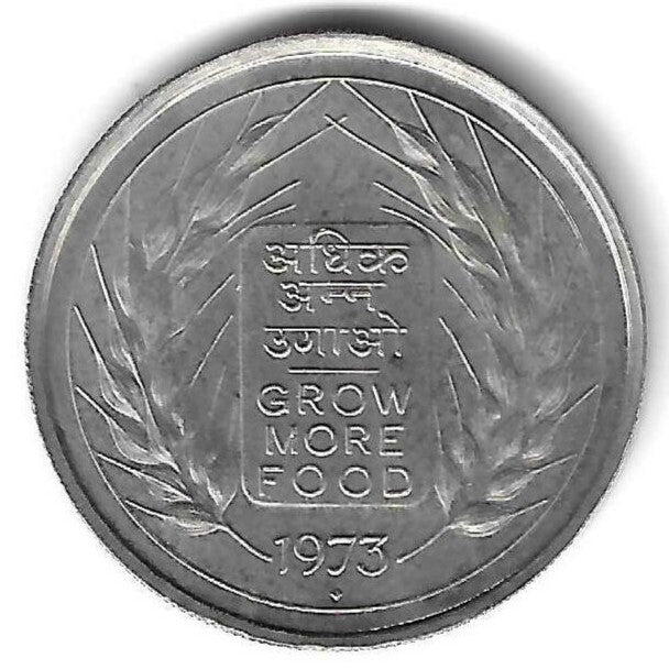 India - 50 Paise 1973 (Km# 62) Fao
