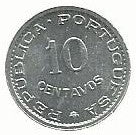 S.T. Principe - 10 Centavos 1971 (Km# 15a)