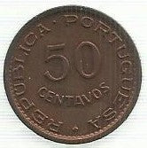 Angola - 50 Centavos 1955 (Km# 75)