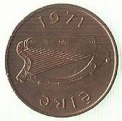 Irlanda - 1 Penny 1971 (Km# 20)
