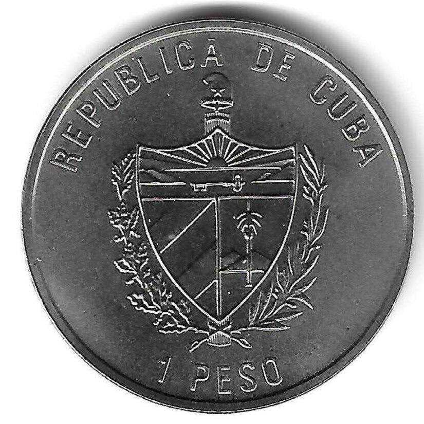 Cuba - 1 Peso 1996 (Km# 562) Peixe Cofre Indigo