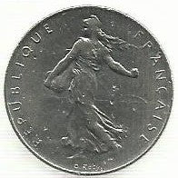 França - 1 Franco 1976 (Km# 925.1)