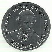 Ilhas Cook - 1 Centimo 2003 (Km# 419) James Cook