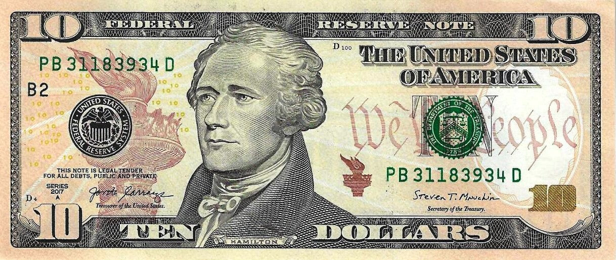 USA - 10 Dolares 2017a (# 545A)