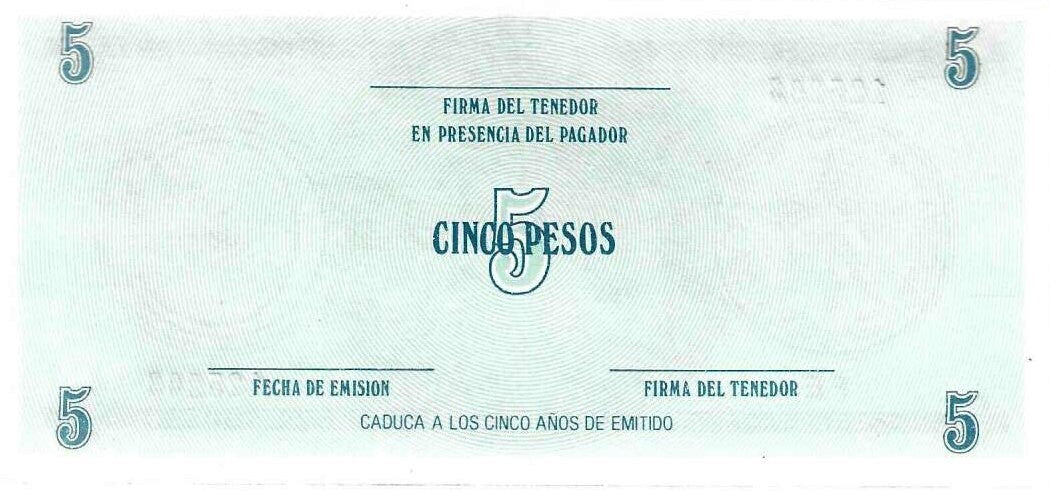 Cuba - 5 Pesos 1987 (# FX13a)