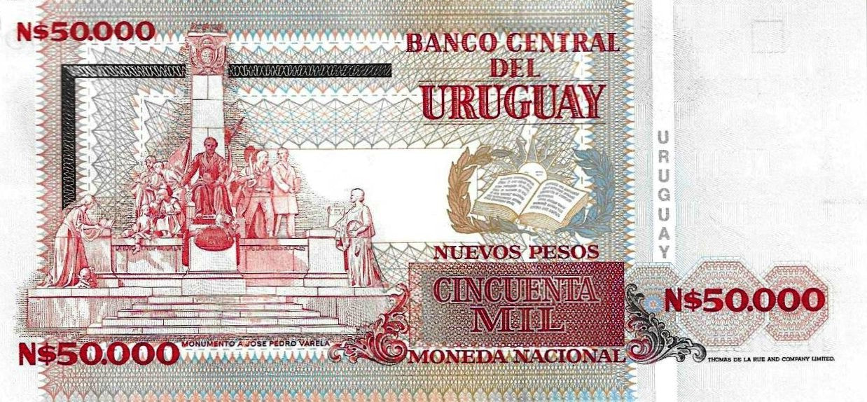 Uruguai - 50000 Novos Pesos 1991 (# 70b)