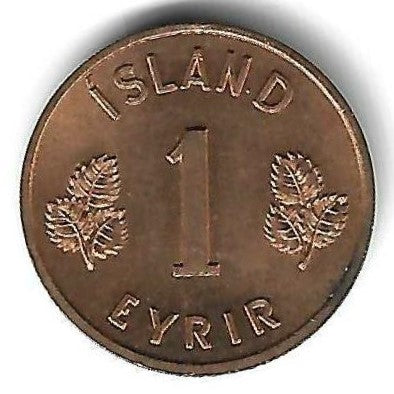 Islandia - 1 Eyrir 1958 (Km# 8)