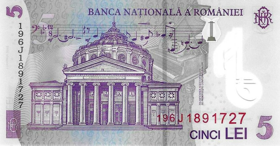 Romenia - 5 Lei 2019 (# 118j)