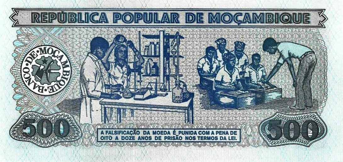 Moçambique - 500 Meticais 1989 (# 131c)