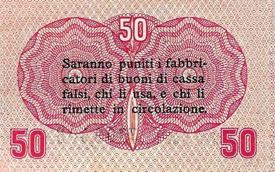 Italia - 50 Centesimos 1918 (# M3)