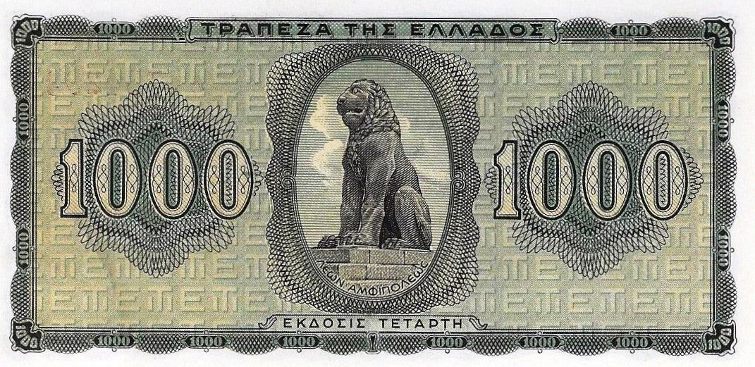 Grecia - 1000 Dracmas 1942 (# 118a)