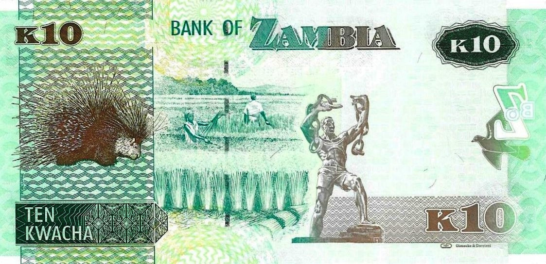 Zambia - 10 Kwacha 2012 (# 51a)