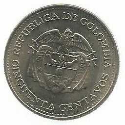 Colombia - 50 Centavos 1964 (Km# 217)