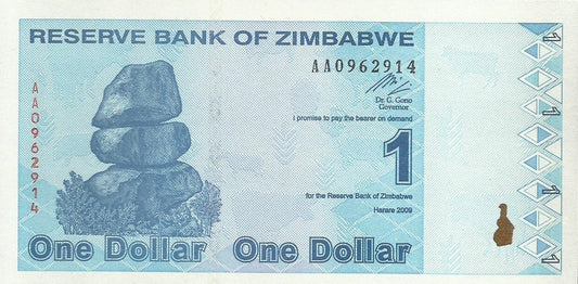 Zimbabwé - 1 Dolar 2009 (# 92)