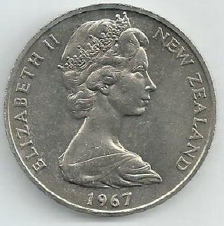 Nova Zelandia - 1 Dolar 1967 (Km# 38)
